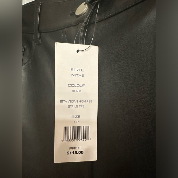 FRENCH CONNECTION ETTA - FAUX LEATHER STRAIGHT PANTS - Picture 4 of 6